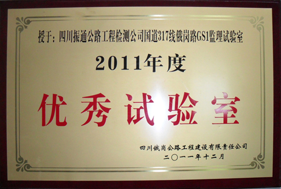 2011年G317線俄崗路優秀試驗室